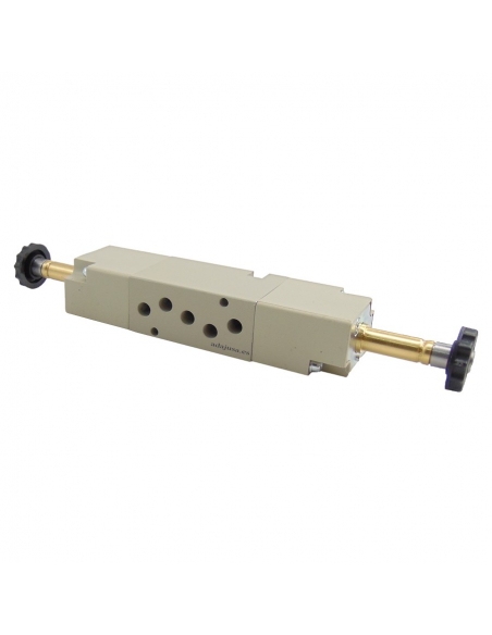 Pneumatic solenoid valve 5/3 assisted closed centers moestable series 70 on base - Metal Work - ADAJUSA