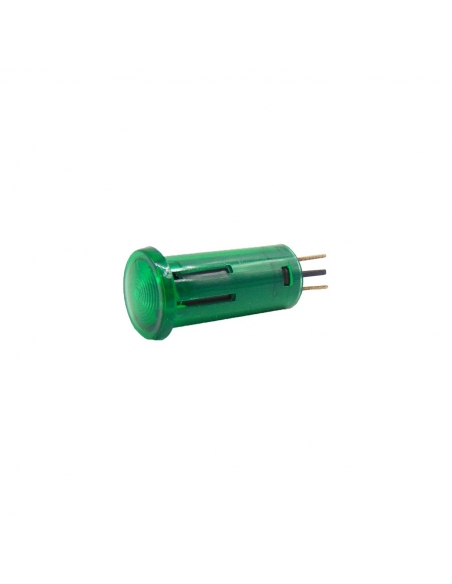 Luz de señalización color verde 230 Vac 12mm