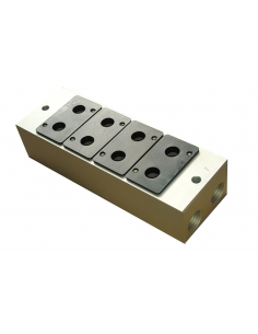 Multiple base for 1/8 3-way valves Mindman 180 series - ADAJUSA