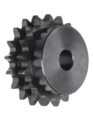 Double sprockets for roller chain 5/8 x 3/8 10B-2 DIN8187 - ISO R606 - ADAJUSA