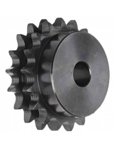 Double sprockets for roller chain 1 1/4 x 3/4 20B-2 Z12 DIN8187 - ISO R606