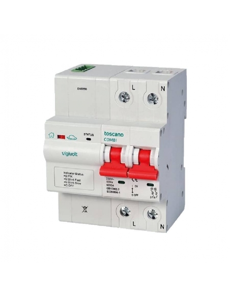 Protector sobretensiines permanentes y subtensión IGA 2x20A  rearme automático Vigivolt toscano Adajusa