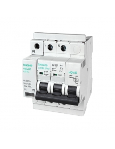 Protector sobretensiónes transitorias y permanentes  + IGA 2x32A 10kA Vigivolt toscano Adajusa