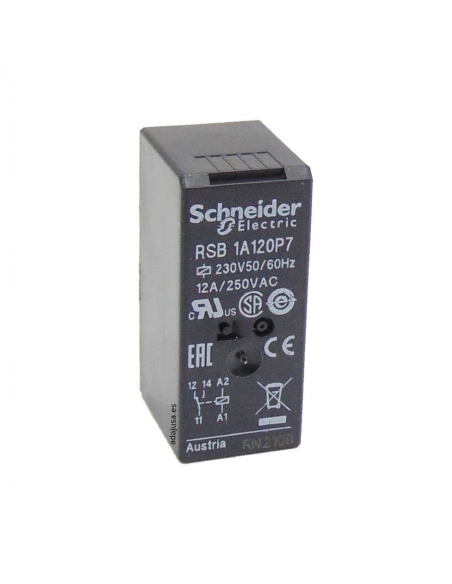 Interface relay 1 contact ,12A 230Vac SCHNEIDER | Adajusa