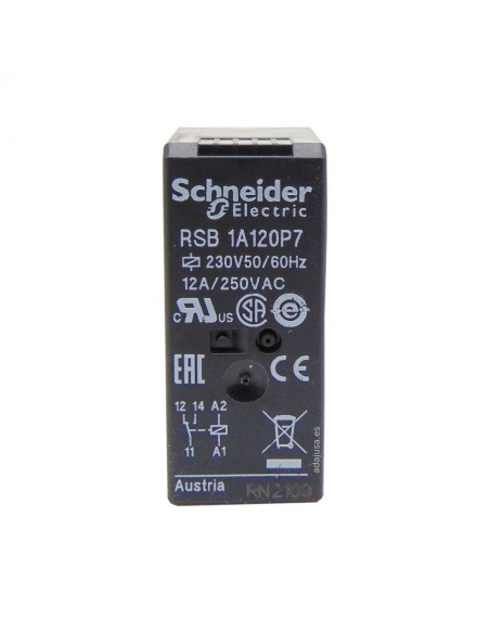 Interface relay 1 contact ,12A 230Vac SCHNEIDER | Adajusa