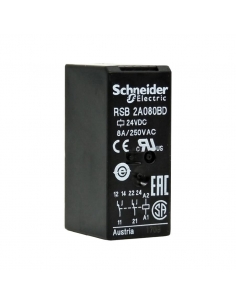 Relé 24Vdc 2 contactos 8A  SERIE RSB - SCHNEIDER|adajusa 2