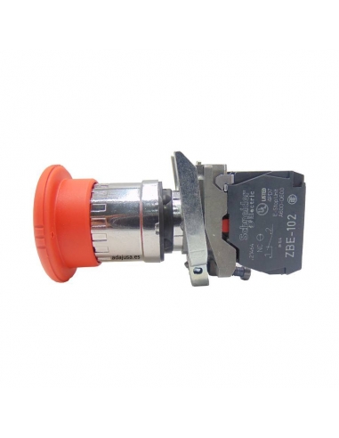 Metal emergency stop button diameter 40 2NC SCHNEIDER | ADAJUSA