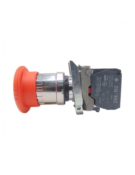 Metal emergency stop button diameter 40 2NC SCHNEIDER | ADAJUSA