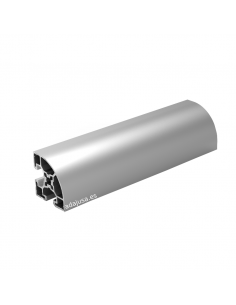 Perfil aluminio 45x45 1 cara curva