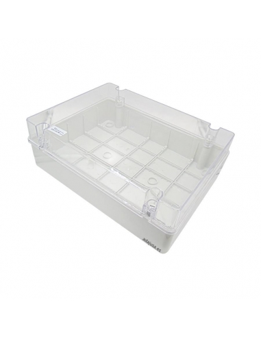 Kunststoffbox 400x300x130mm glatter transparenter Deckel