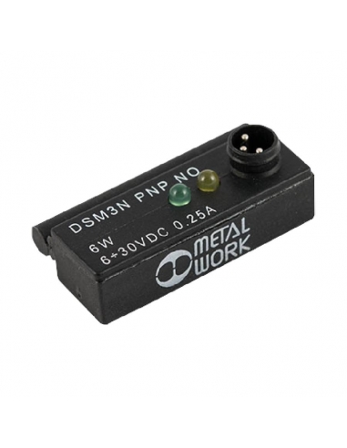 Sensor magnético PNP (3 hilos) con conector y cable - Metal Work