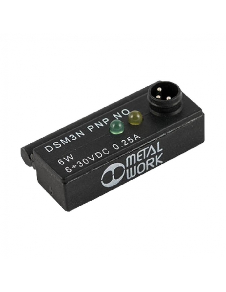 Sensor magnético PNP (3 hilos) con conector y cable - Metal Work