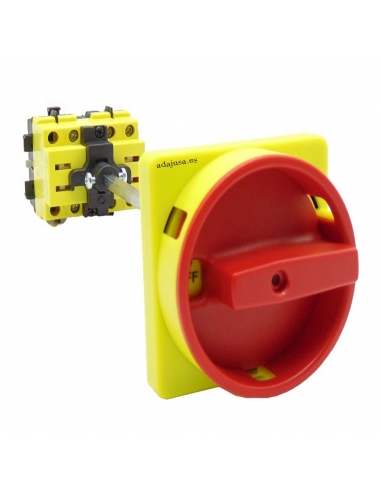Switch-disconnector 4 poles red 25A cabinet bottom axis 300mm - Giovenzana