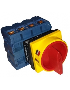 Interruptor trifasico 25A Mando rojo y amarillo