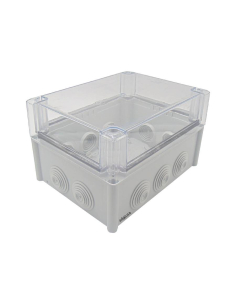 200x155x125mm thermoplastic box with cones and high transparent lid | ADAJUSA