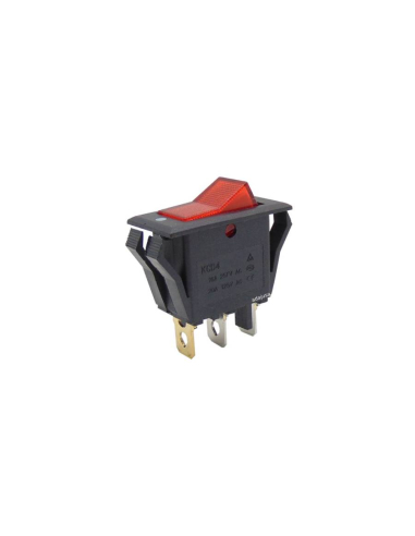 Red luminous switch 16A-250V 13.5x28mm Tes Series | Adajusa