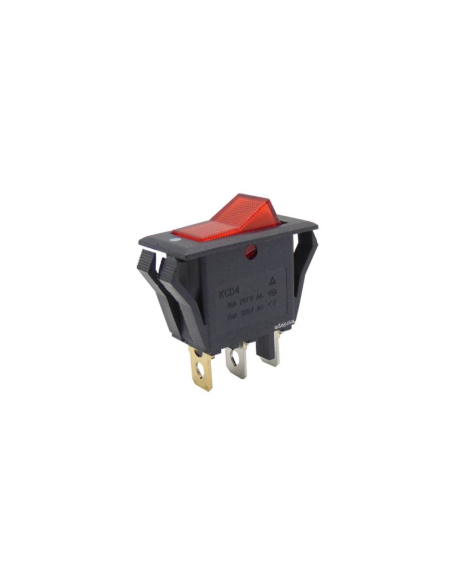 Interruptor rojo luminoso 16A-250V 13.5x28mm Serie Tes | Adajusa