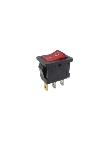 Luminous red switch 16A-250V 19.2x13mm Tes Series | Adajusa