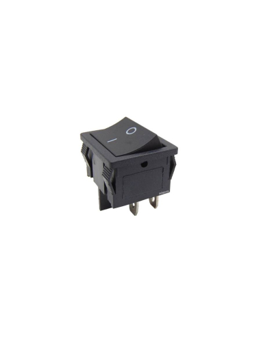 Black switch 16A-250V 2 circuits 22.2x20mm Tes series | Adajusa
