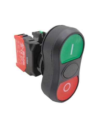 Double green double push button red full open and closed contact - EMS