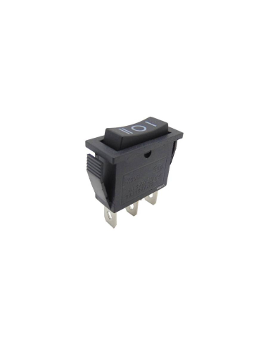 Black switch with center position 16A-250V 28x10mm Tes Series | Adajusa