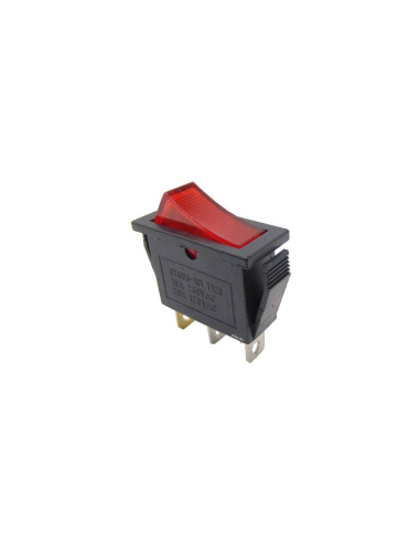 Luminous red switch 16A-250V 28x11mm Tes Series | Adajusa
