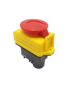 Pulsador de seguridad marcha-paro con bobina 230V y tapa protectora SSTM-01 | Adajusa