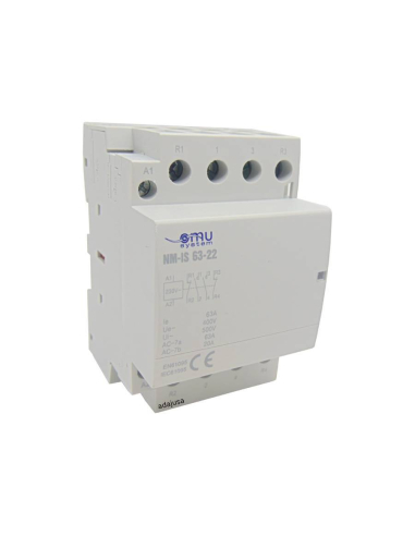 Modular contactor 63A 4 Poles 2NO+2NC 230Vac - Denor