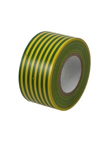 Insulating tape yellow/green 50mmx0,13mm 20m spool | ADAJUSA