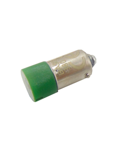 Bombilla led color verde Ba9s 24 Vac dc adajusa