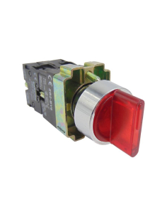 Red luminous selector 2 full metal positions 1 open contact NA