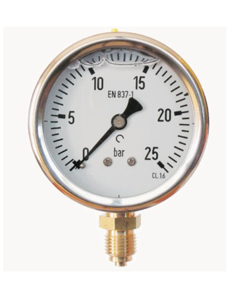 Glycerin pressure gauges 63mm 1/4 from 0 to 250 bar Metal Work  | ADAJUSA : price