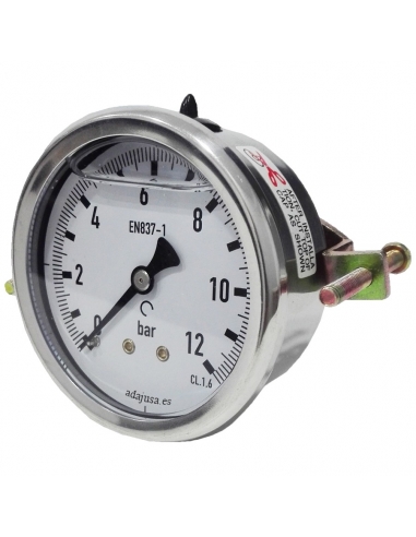 Pressure gauge for 63mm panel with stand - Metal Work - ADAJUSA