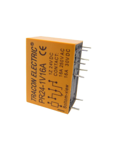 Relé miniatura 2 contacto 5A, 24vdc 2
