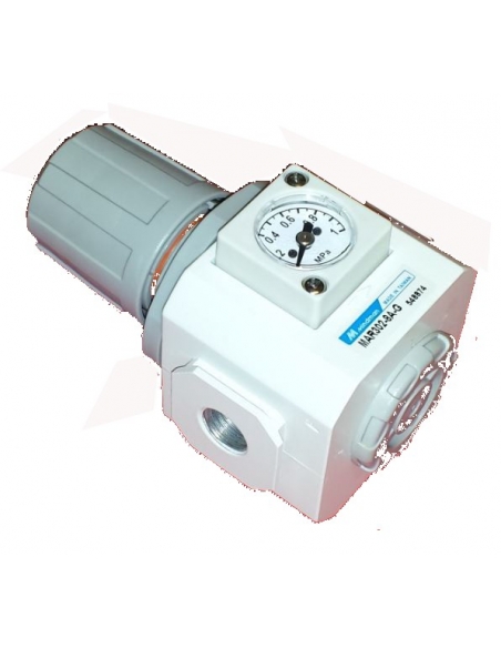 1/4 metal pressure regulator and pressure gauge - Mindman