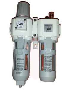 1/4 metal filtration group with pressure gauge - Mindman