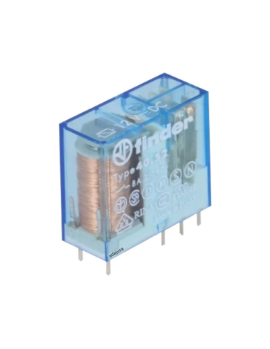 Miniature relay 12Vdc 2 contacts 8A  SERIES 40 - FINDER