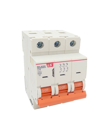 MCB circuit breaker 3 poles 20A (3x20A) Curve C -  LS