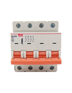 MCB circuit breaker switch 4 poles 63A curve C BKN 4P LS | ADAJUSA 2