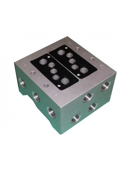 Placa base para válvulas y electróvalvulas S.220 Mindman - ADAJUSA