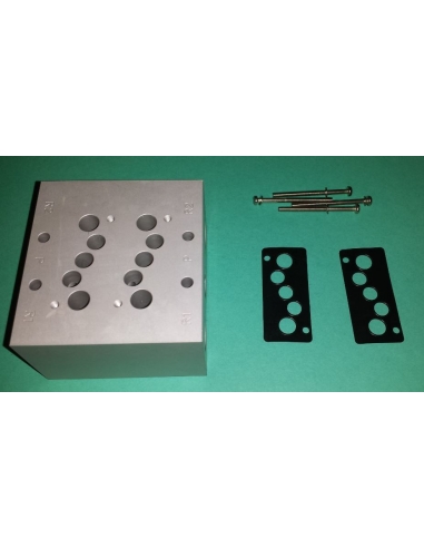 Placa base para válvulas y electróvalvulas S.220 Mindman - ADAJUSA