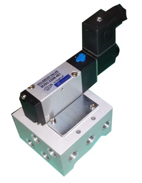 Placa base para válvulas y electróvalvulas S.220 Mindman - ADAJUSA