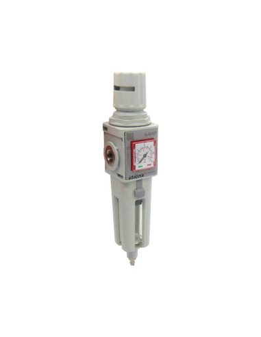 Filtre-régulateur pneumatique 1/2 0-12 bar purge semi-automatique taille 2 FRL série EVO - Aignep
