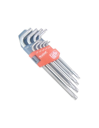 Wrench set Torx 9 pieces