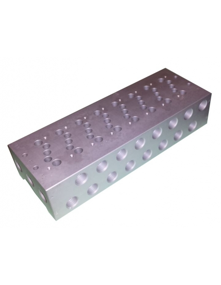 Placa base para válvulas y electróvalvulas S.220 Mindman - ADAJUSA