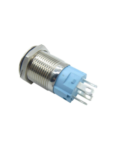 Interruptor antivandálico Ø16mm 1NA/1NC aro luminoso rojo 24V| Adajusa 2