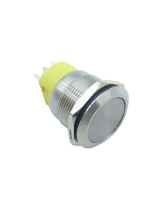 Pulsador antivandálico Ø16mm 1NA/1NC latón niquelado | Adajusa