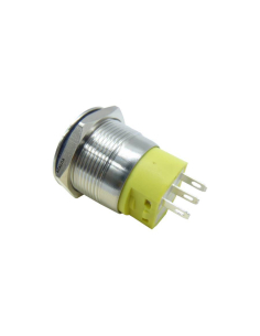 Vandal-proof pushbutton-switch NO NC, nickel-plated brass - 16mm √ Adajusa 2
