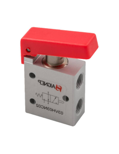 Limit switch red push button pneumatic 1/8 3/2 NC monostable with spring return Aignep | ADAJUSA | price