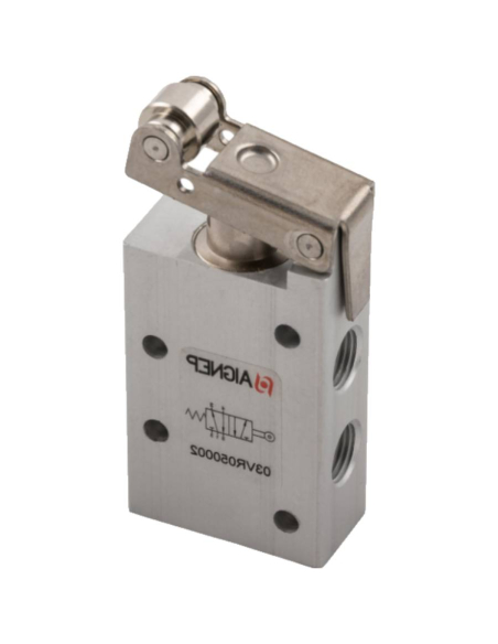 Limit switch short roller tire 1/8 5/2 monostable with spring return - Aignep: ADAJUSA : price